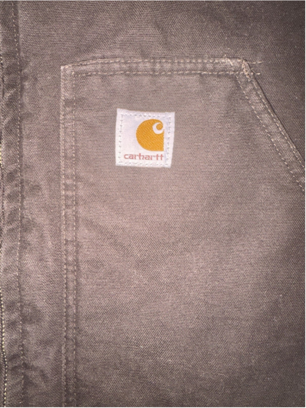 Carhartt Womens Brown Sherpa Lined Canvas Duck Vest Utility Workwear Size L - Picture 3 of 8